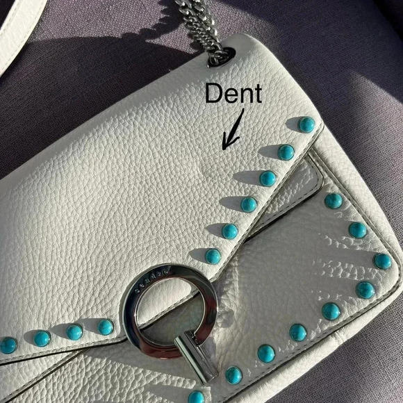 Sandro Yza bag white with turquoise beads - Picture 6 of 6